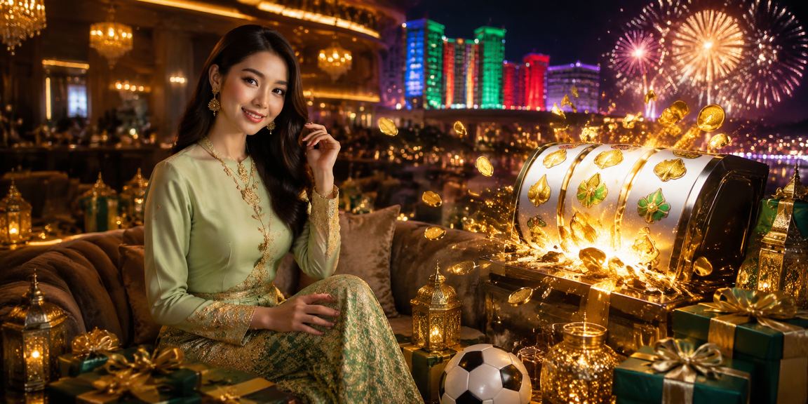 Pengguna Genting Highlands menikmati slot game Hari Raya selepas log masuk harimau333